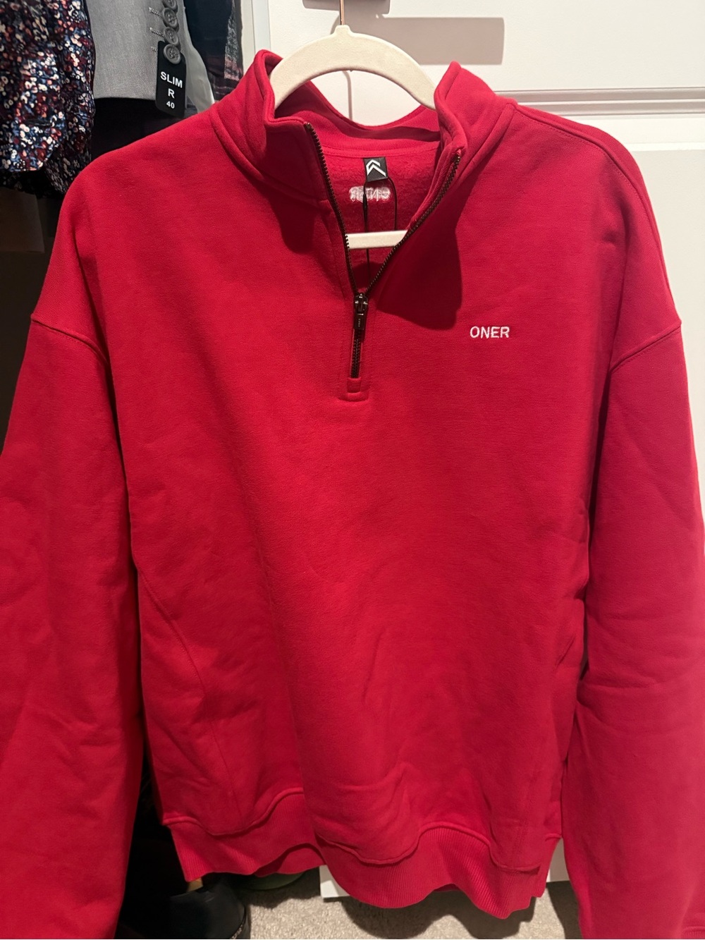 Oner Active Red Quarter-Zip Women's Sweatshirt